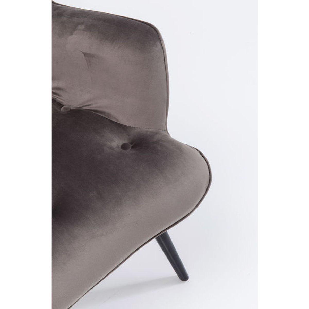 Fauteuil VICKY Kare Design velours gris