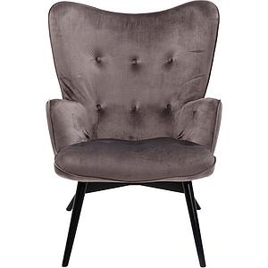 Fauteuil VICKY Kare Design velours gris
