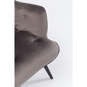 Fauteuil VICKY Kare Design velours gris