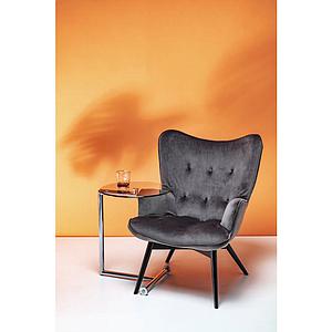 Fauteuil VICKY Kare Design velours gris