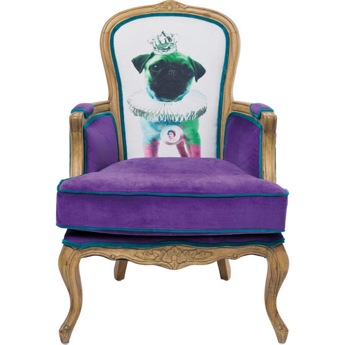 Fauteuil VILLA GRANDFATHER Mops violet