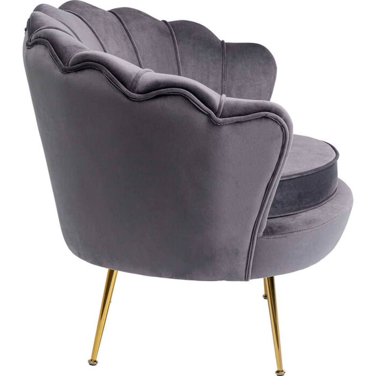 Fauteuil WATER LILY Kare Design doré gris