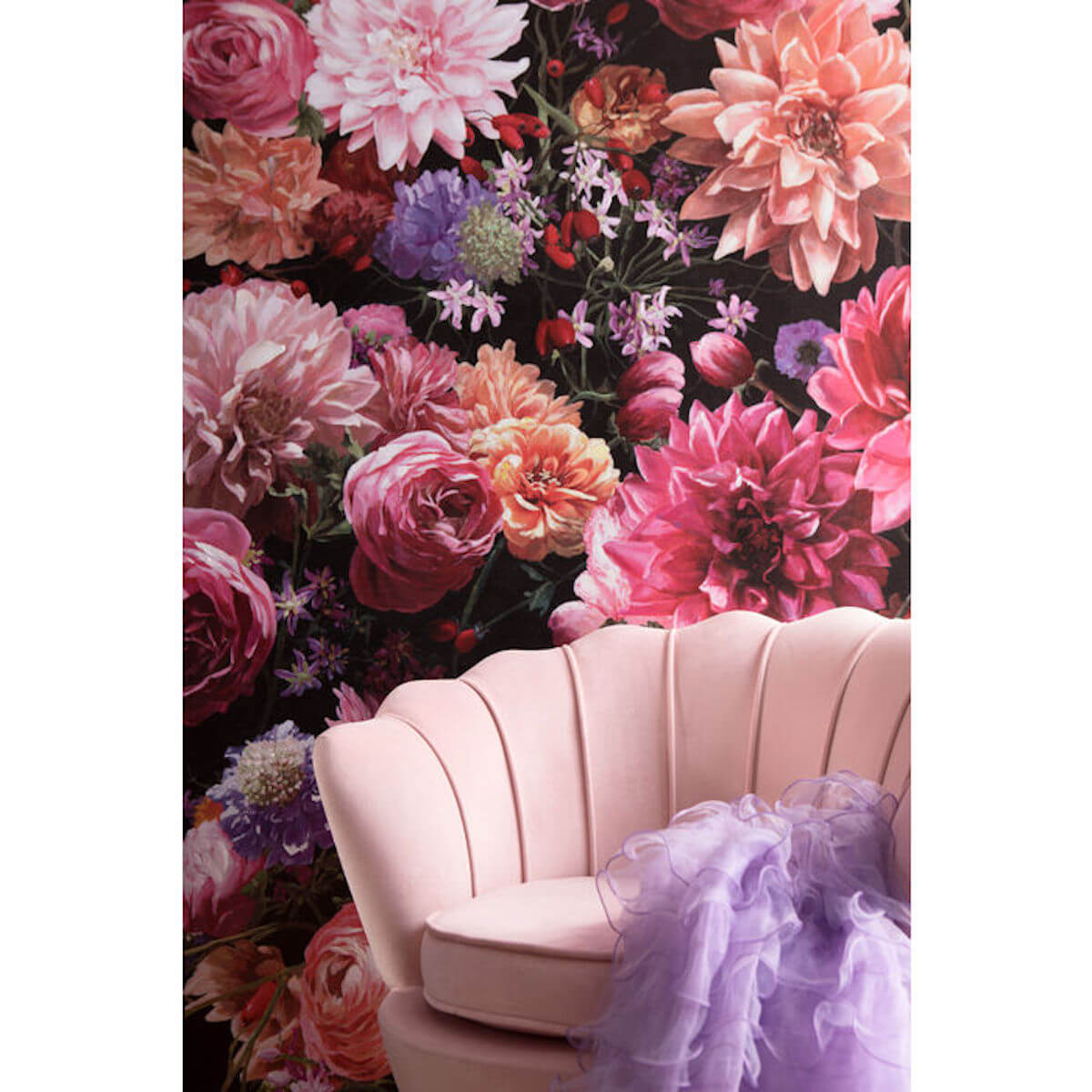 Fauteuil WATER LILY Kare Design doré rose