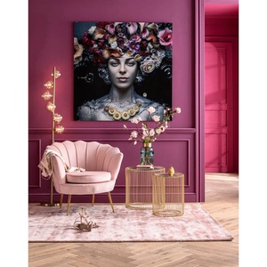 Fauteuil WATER LILY Kare Design doré rose