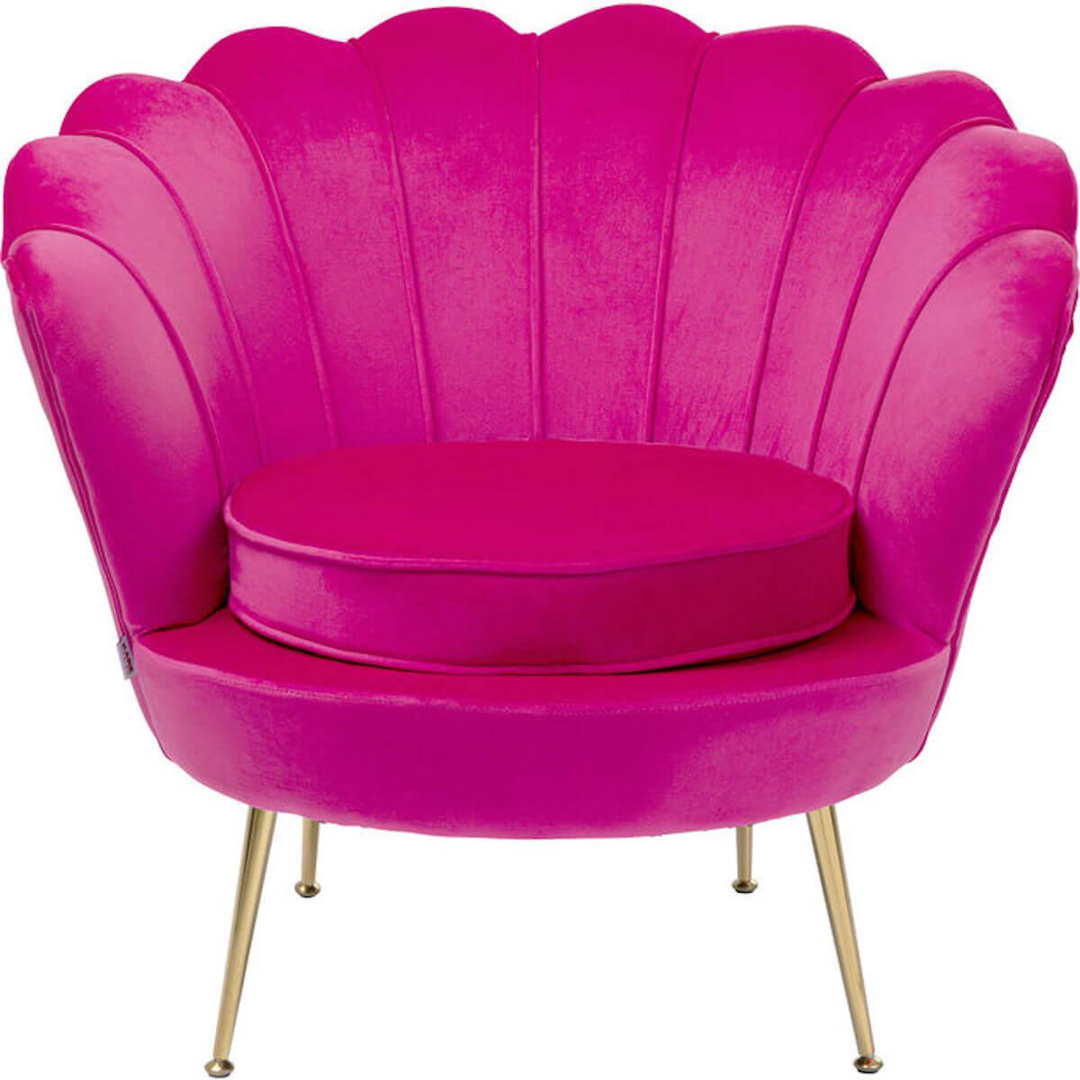 Fauteuil WATER LILY Kare Design fuchsia