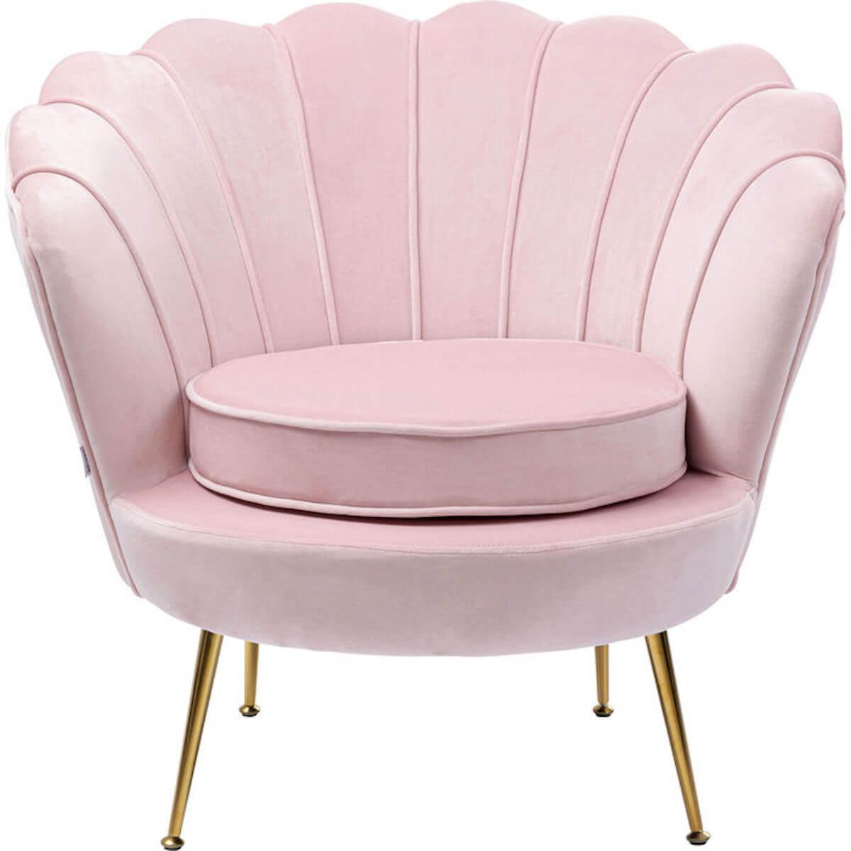 Fauteuil WATER LILY Kare Design rosé