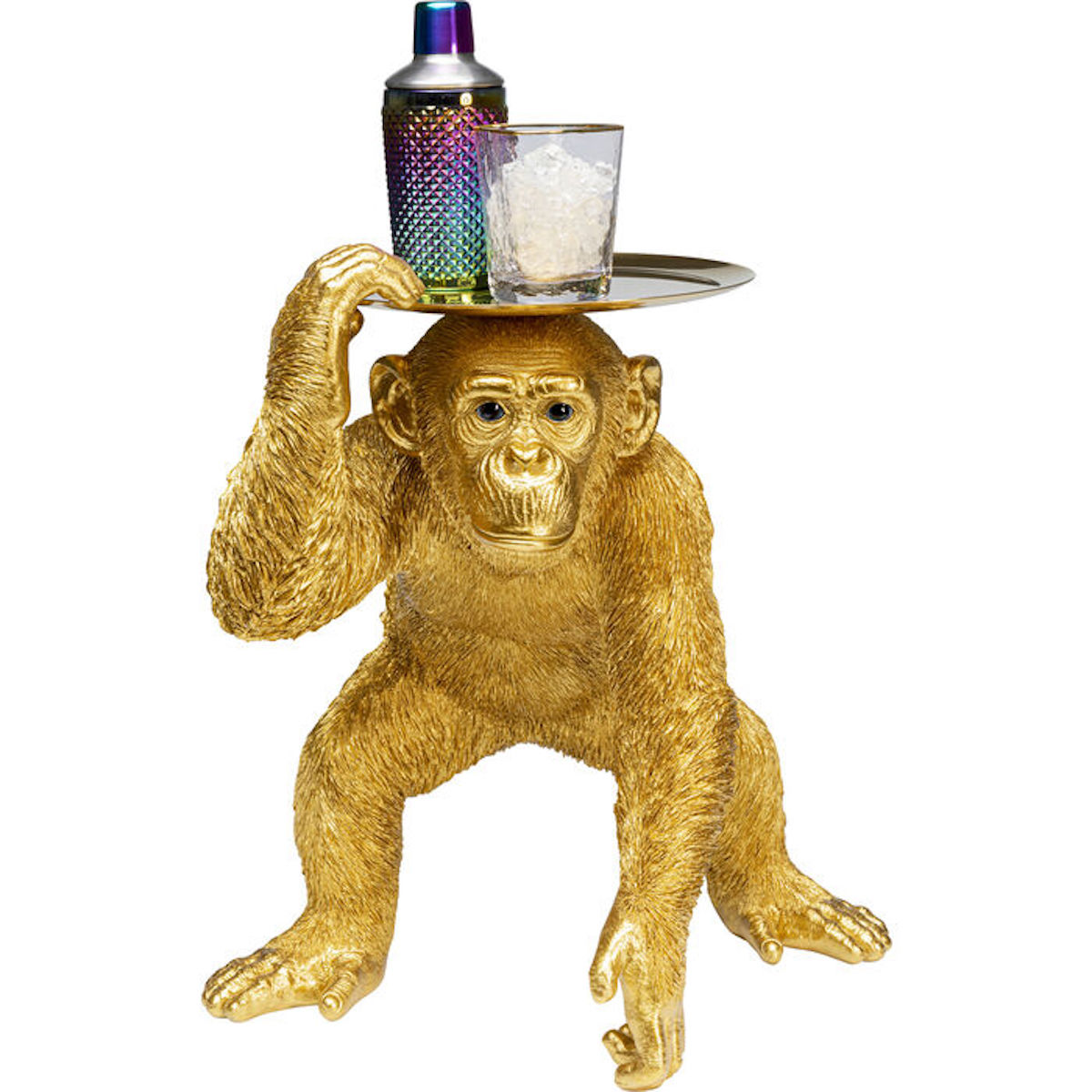 Figurine décorative 52cm BUTLER PLAYING CHIMP Kare Design doré