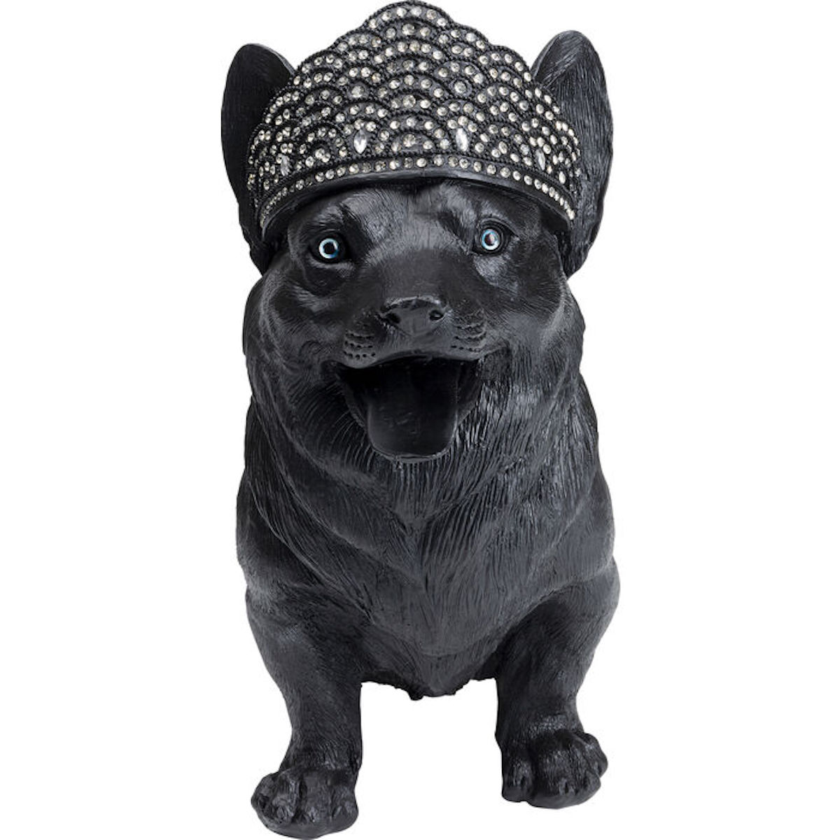 Figurine décorative 52cm ROYAL STANDING CORGI Kare Design noir