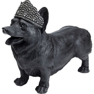 Figurine décorative 52cm ROYAL STANDING CORGI Kare Design noir