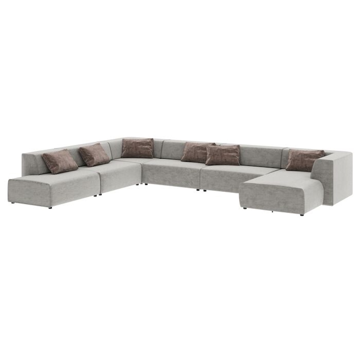 Grand canapé d'angles INFINITY MIAMI Kare Design gris