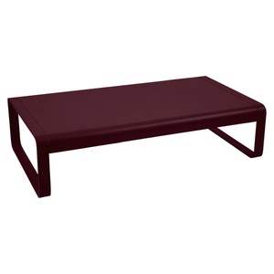 Grande table basse 138x80cm BELLEVIE Fermob cerise noire