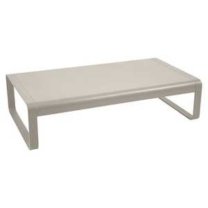 Grande table basse 138x80cm BELLEVIE Fermob gris argile