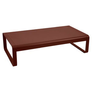 Grande table basse 138x80cm BELLEVIE Fermob ocre rouge