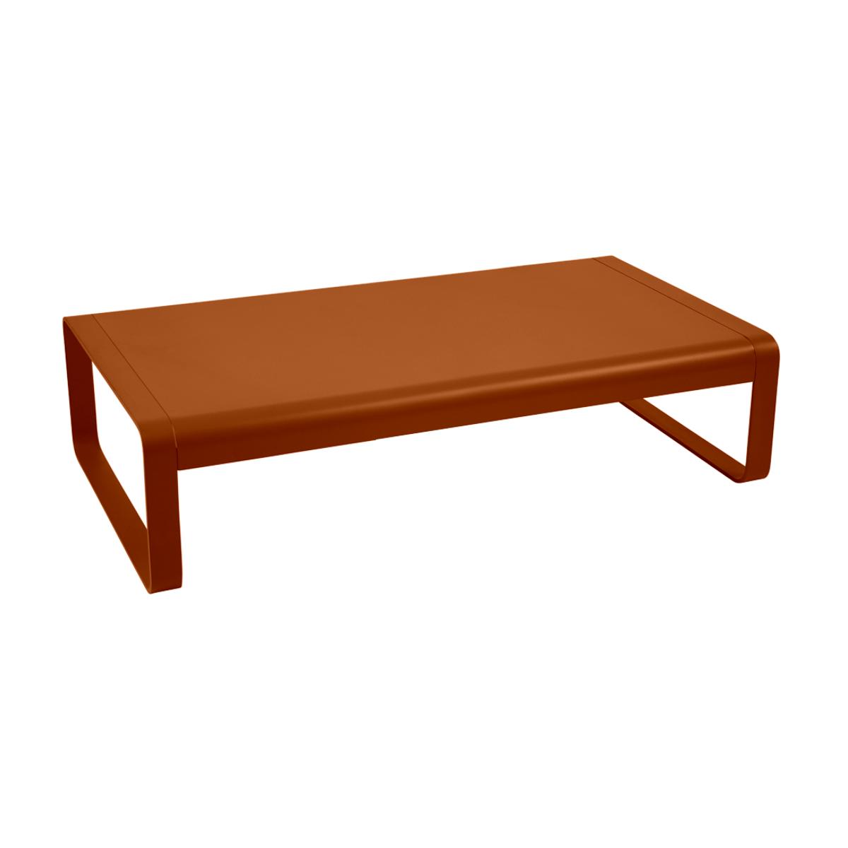 Grande table basse 138x80cm BELLEVIE Fermob orange confite