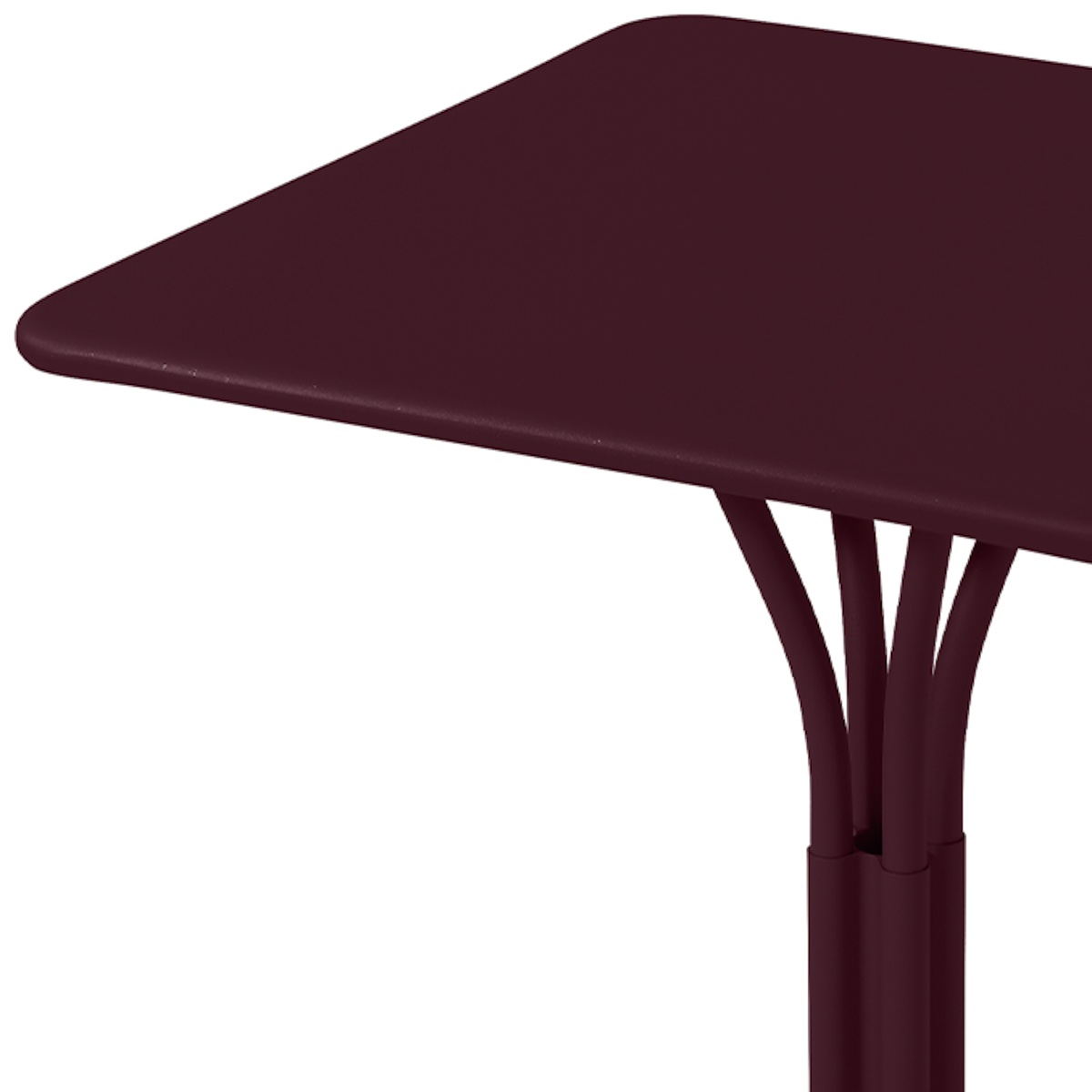Guéridon 71x71cm plateau plein LUXEMBOURG Fermob cerise noir