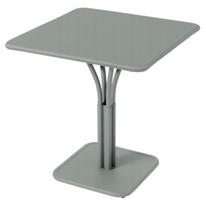 Guéridon 71x71cm plateau plein LUXEMBOURG Fermob gris lapilli 