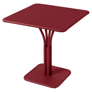 Guéridon 71x71cm plateau plein LUXEMBOURG Fermob rouge piment