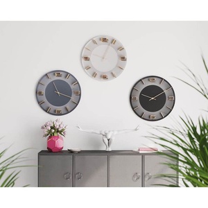 Horloge murale 49cm LEONARDO Kare Design Black-Gold