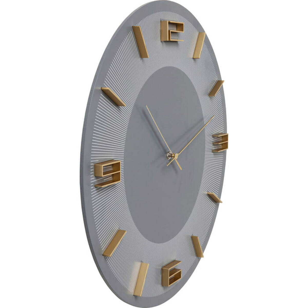 Horloge murale 49cm LEONARDO Kare Design Grey-Gold