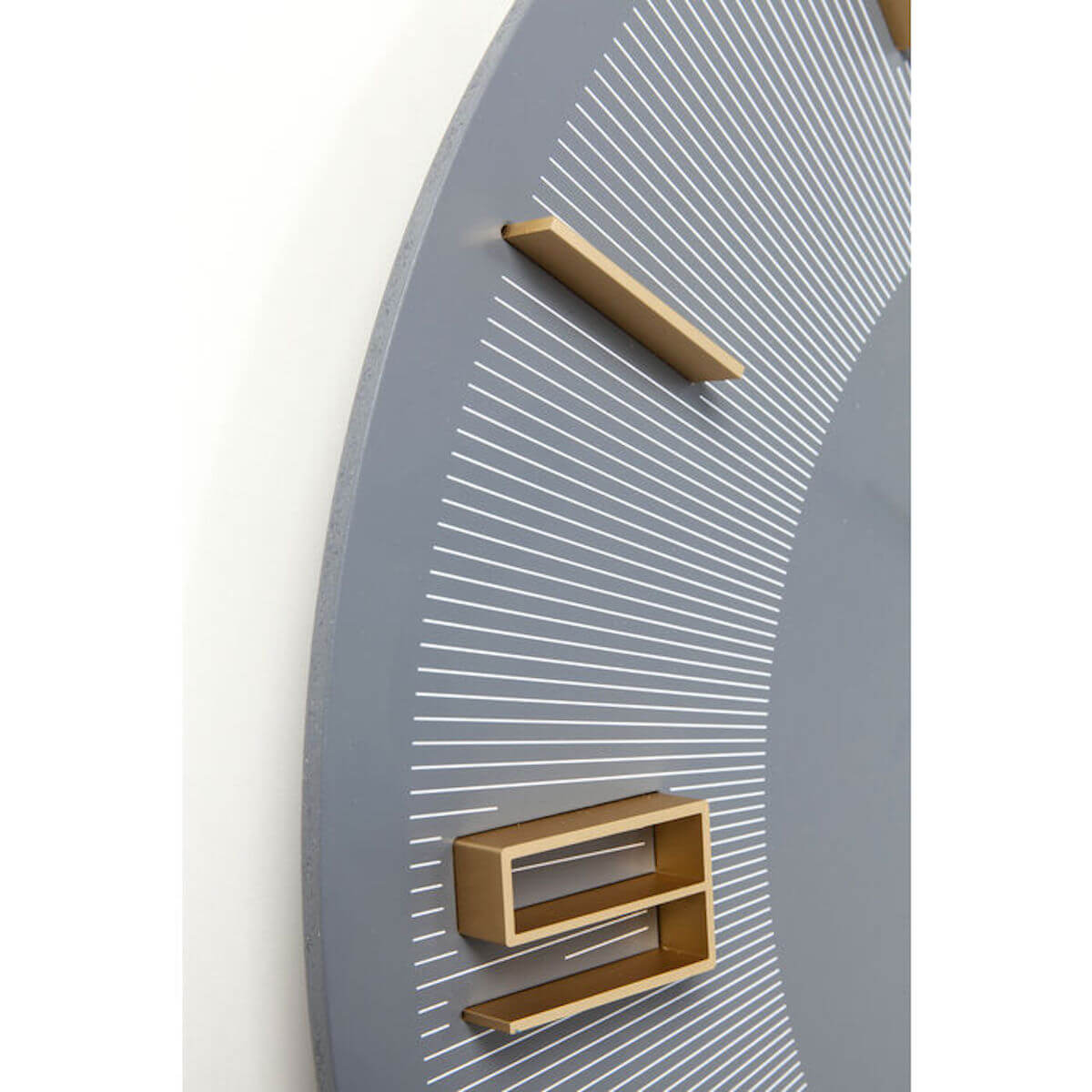 Horloge murale 49cm LEONARDO Kare Design Grey-Gold