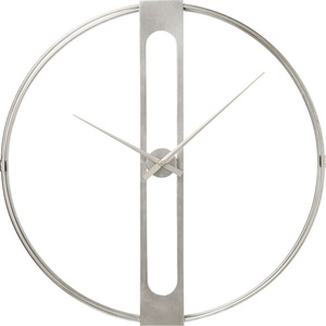 Horloge murale 60cm CLIP Kare Design argenté
