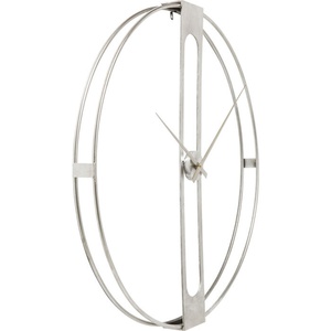 Horloge murale 60cm CLIP Kare Design argenté
