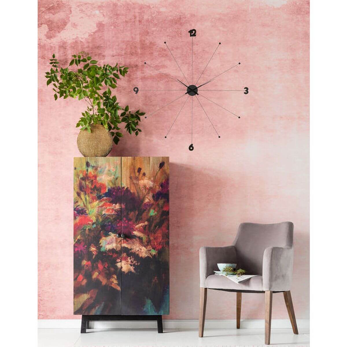 Horloge UMBRELLA Kare Design noir