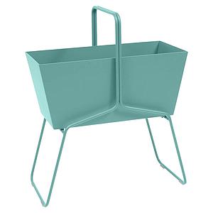 Jardinière haut BASKET Fermob bleu lagune