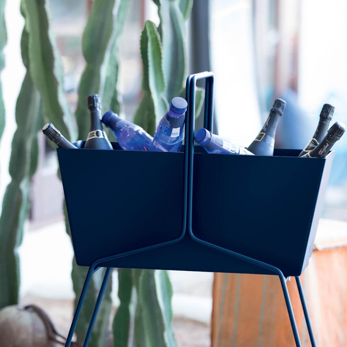 Jardinière haut BASKET Fermob vert opaline