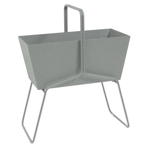 Jardinière haute BASKET Fermob gris lapilli 