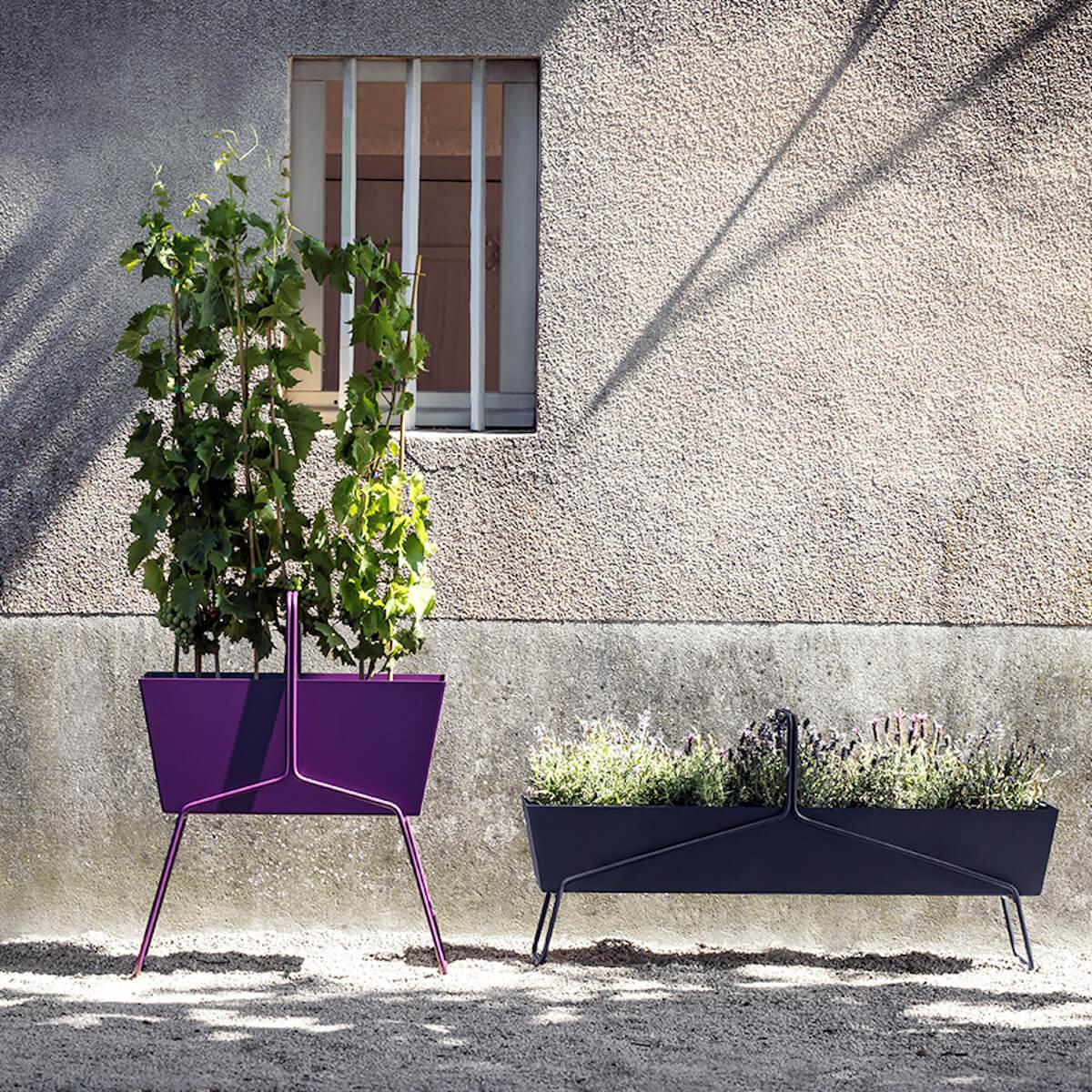 Jardinière longue BASKET Fermob Bleu Abysse