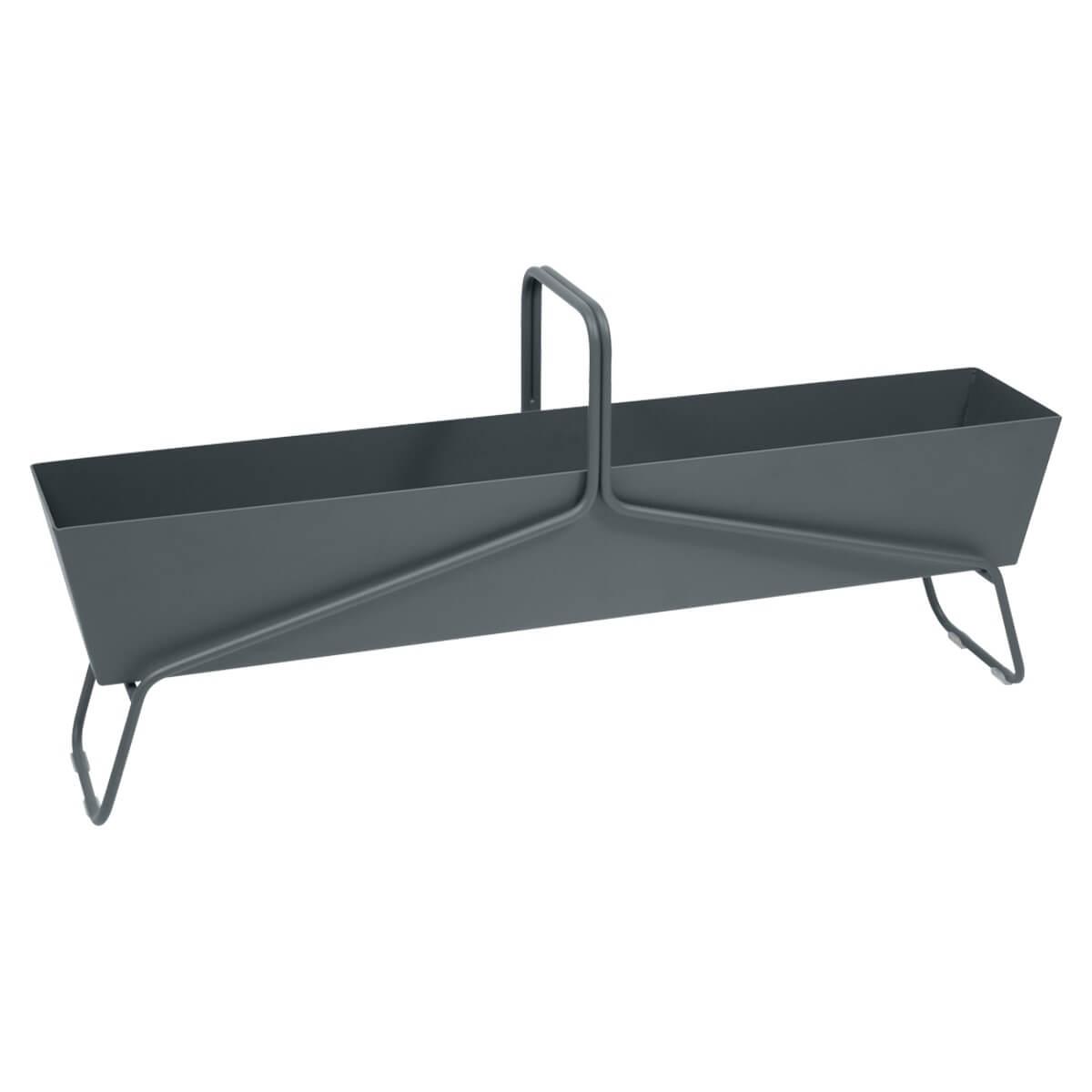 Jardinière longue BASKET Fermob gris orage