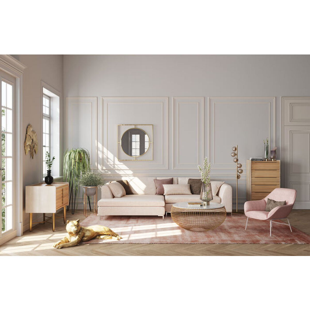 Lampadaire 160cm SCAL BALLS Kare Design laiton