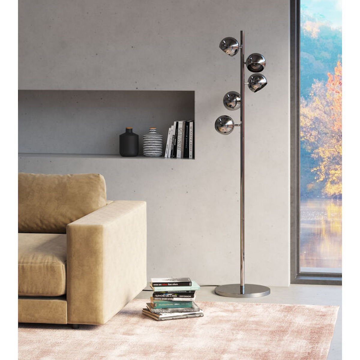 Lampadaire CALOTTA CHROME 5 Kare Design