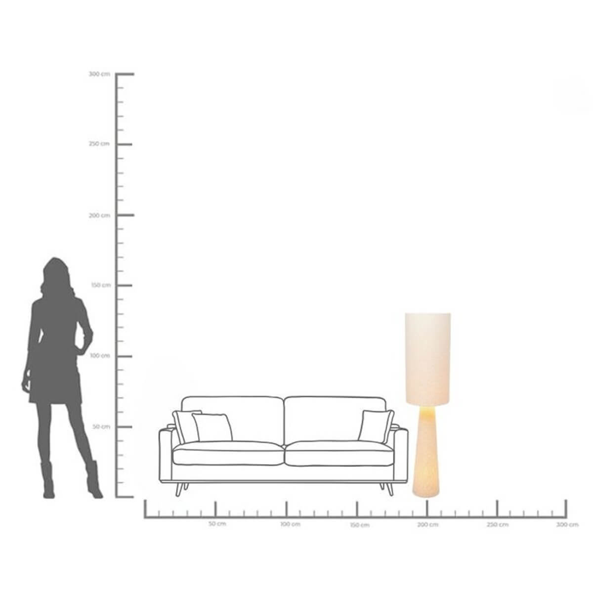 Lampadaire MARLEEN Kare Design beige 130cm