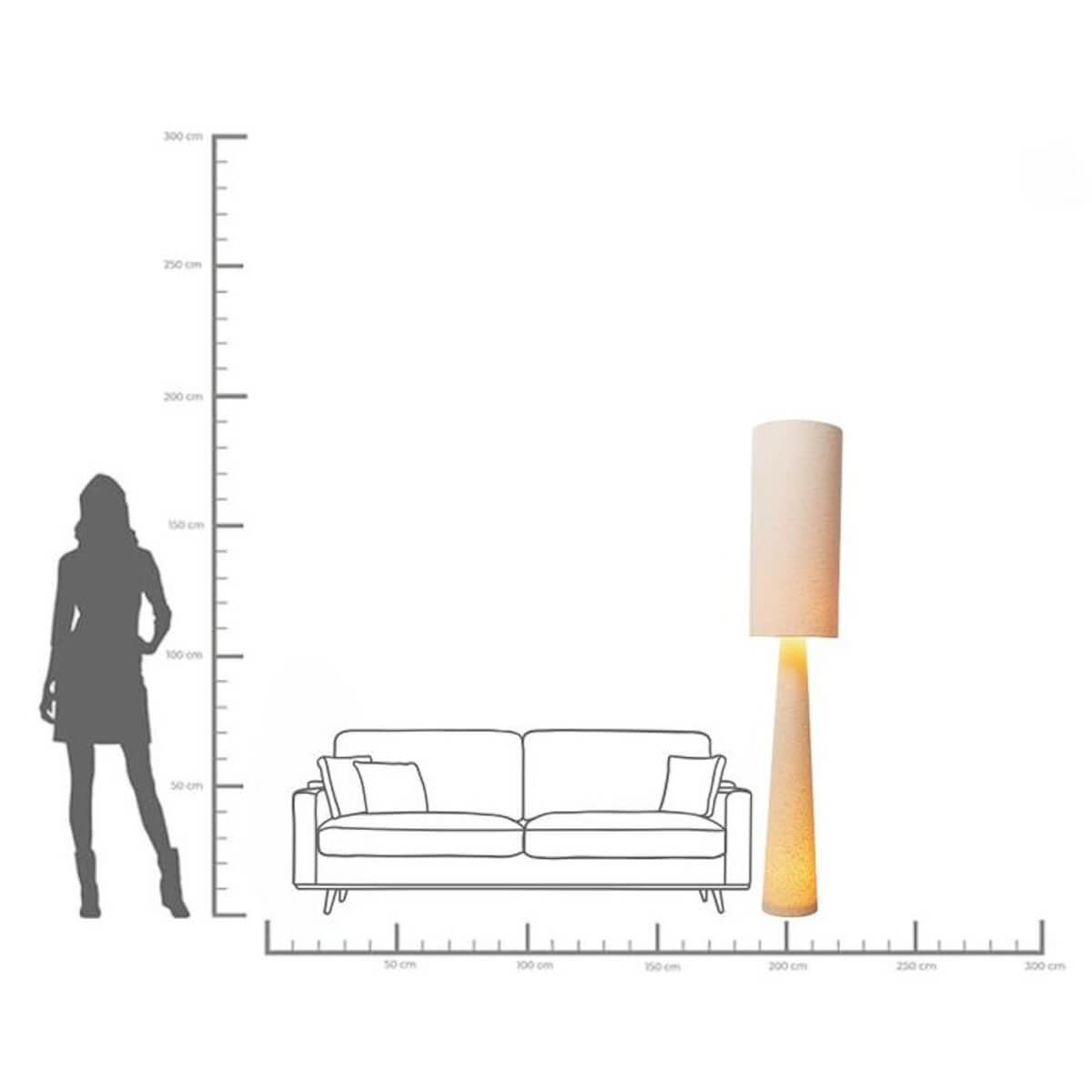 Lampadaire MARLEEN Kare Design beige 190cm