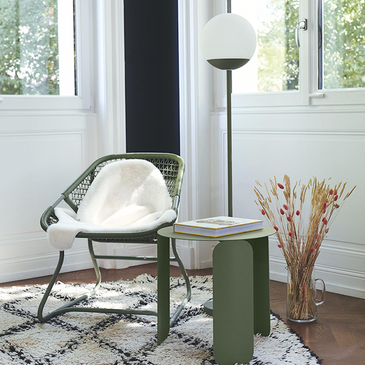 Lampadaire MOOON Fermob rouge ocre