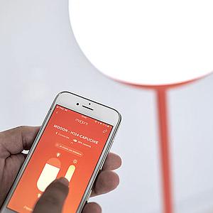 Lampadaire MOOON Fermob rouge ocre