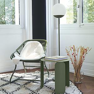 Lampadaire MOOON Fermob rouge ocre