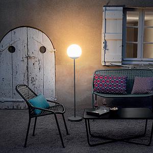 Lampadaire MOOON Fermob rouge ocre