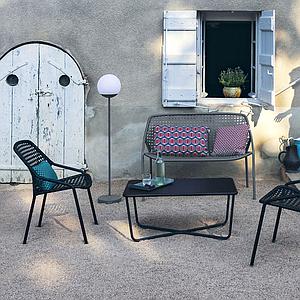 Lampadaire MOOON Fermob rouge ocre