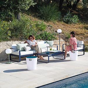 Lampadaire MOOON Fermob rouge ocre