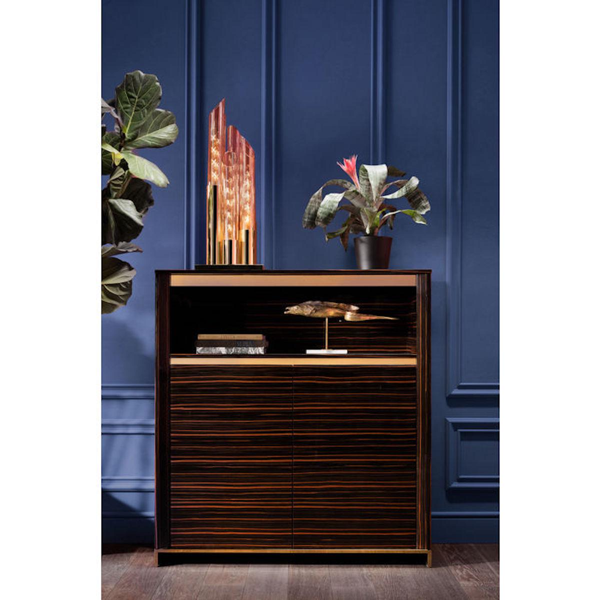 Lampe à poser 80cm PIPE Kare Design doré