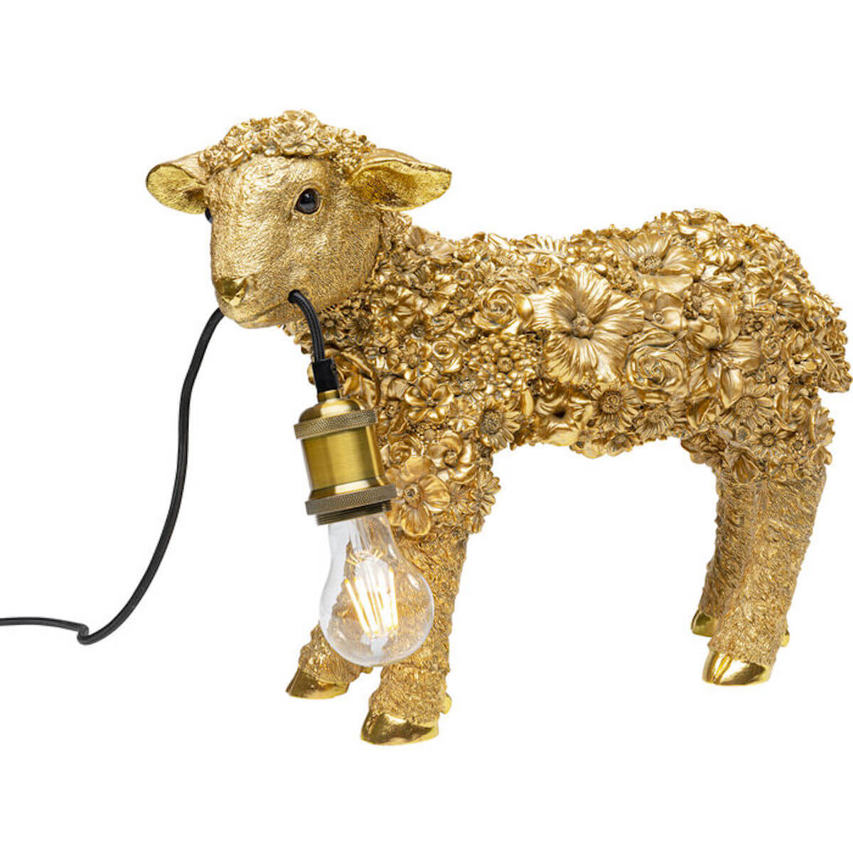 Lampe à poser Animal Flower Shep doré Kare Design 36cm