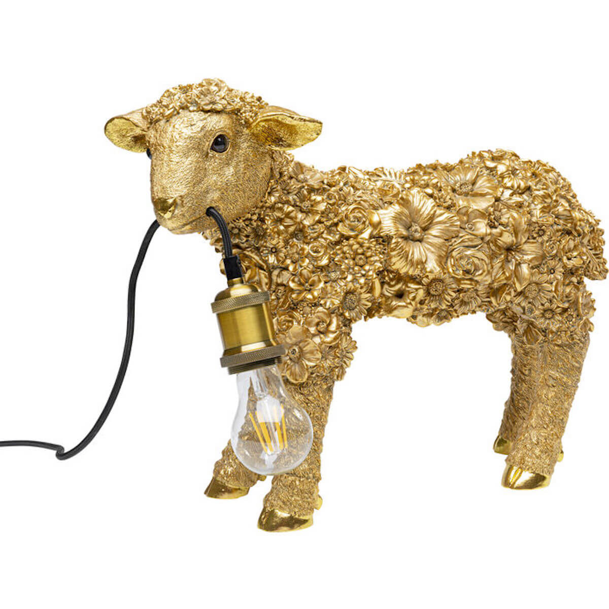 Lampe à poser Animal Flower Shep doré Kare Design 36cm