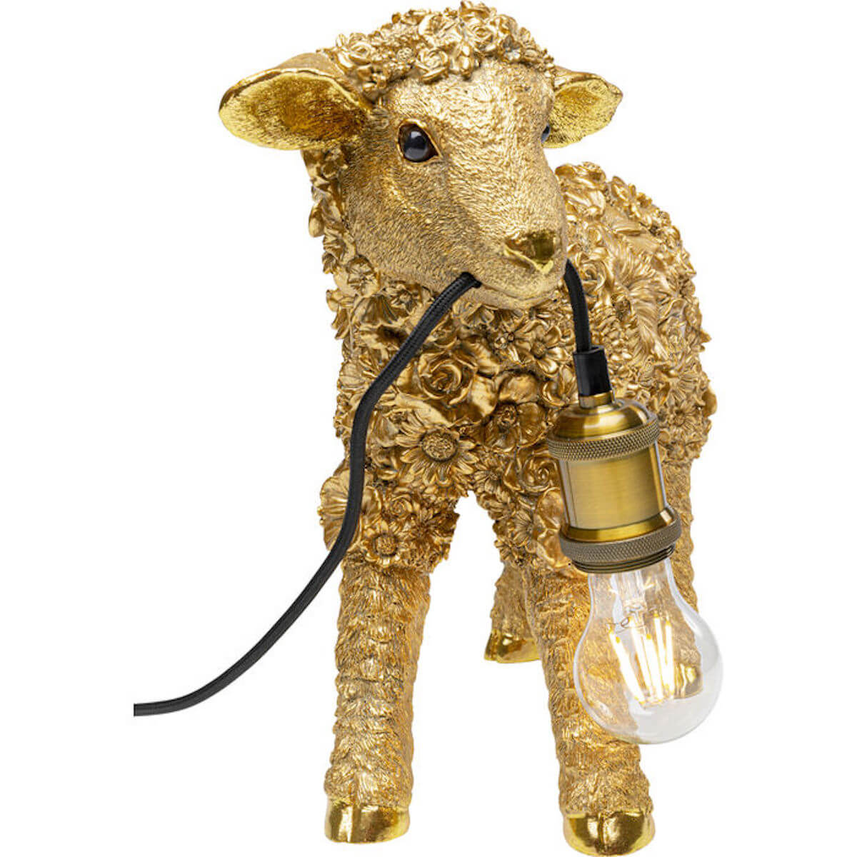 Lampe à poser Animal Flower Shep doré Kare Design 36cm