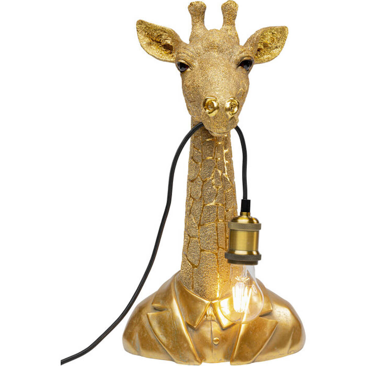 Lampe à poser Animal Girafe dorée 50cm Kare Design