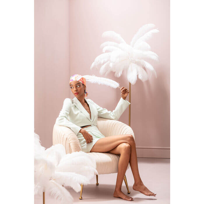 Lampe à poser FEATHER PALM Kare Design blanc