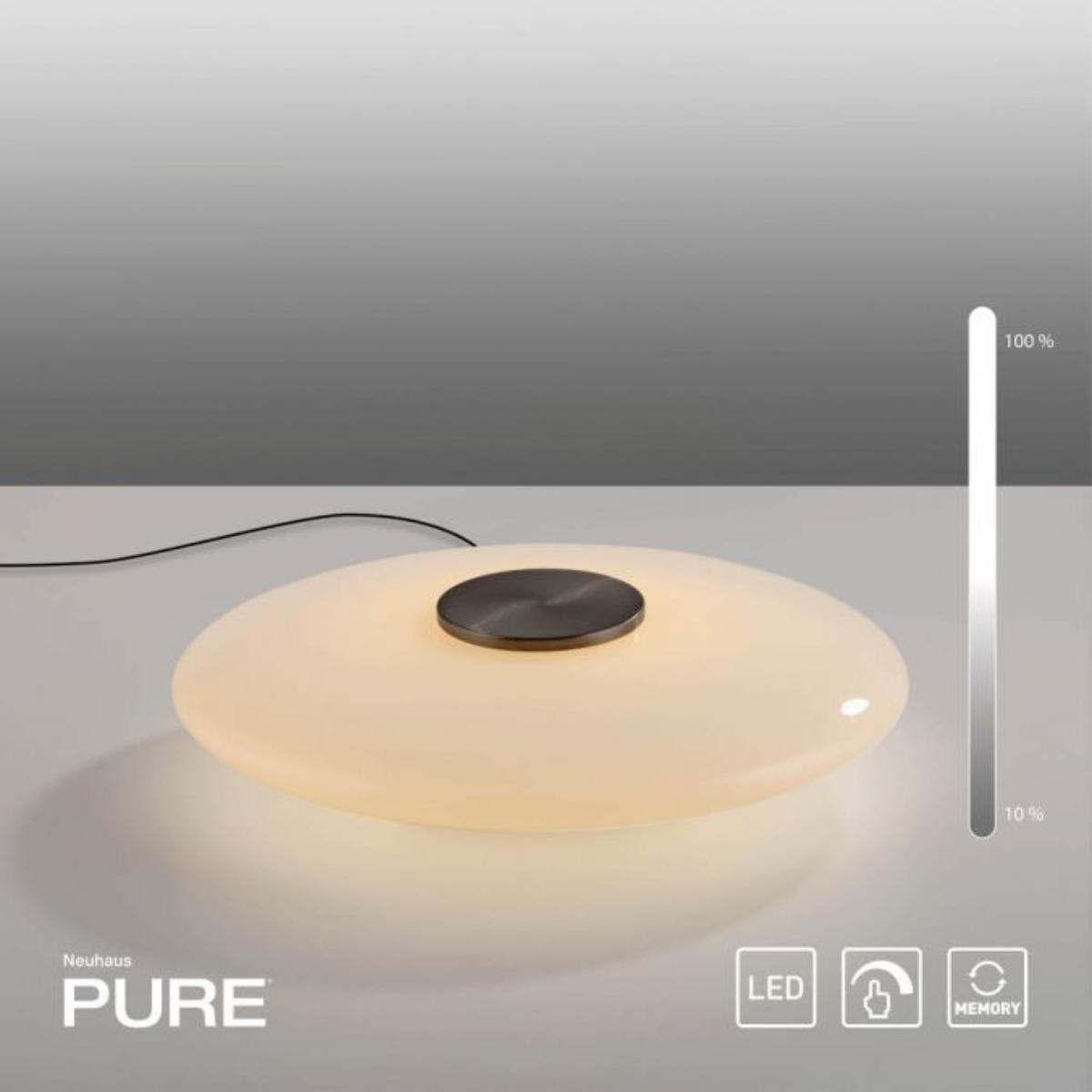 Lampe à poser VITRUM Neuhaus Pure brun métallique foncé