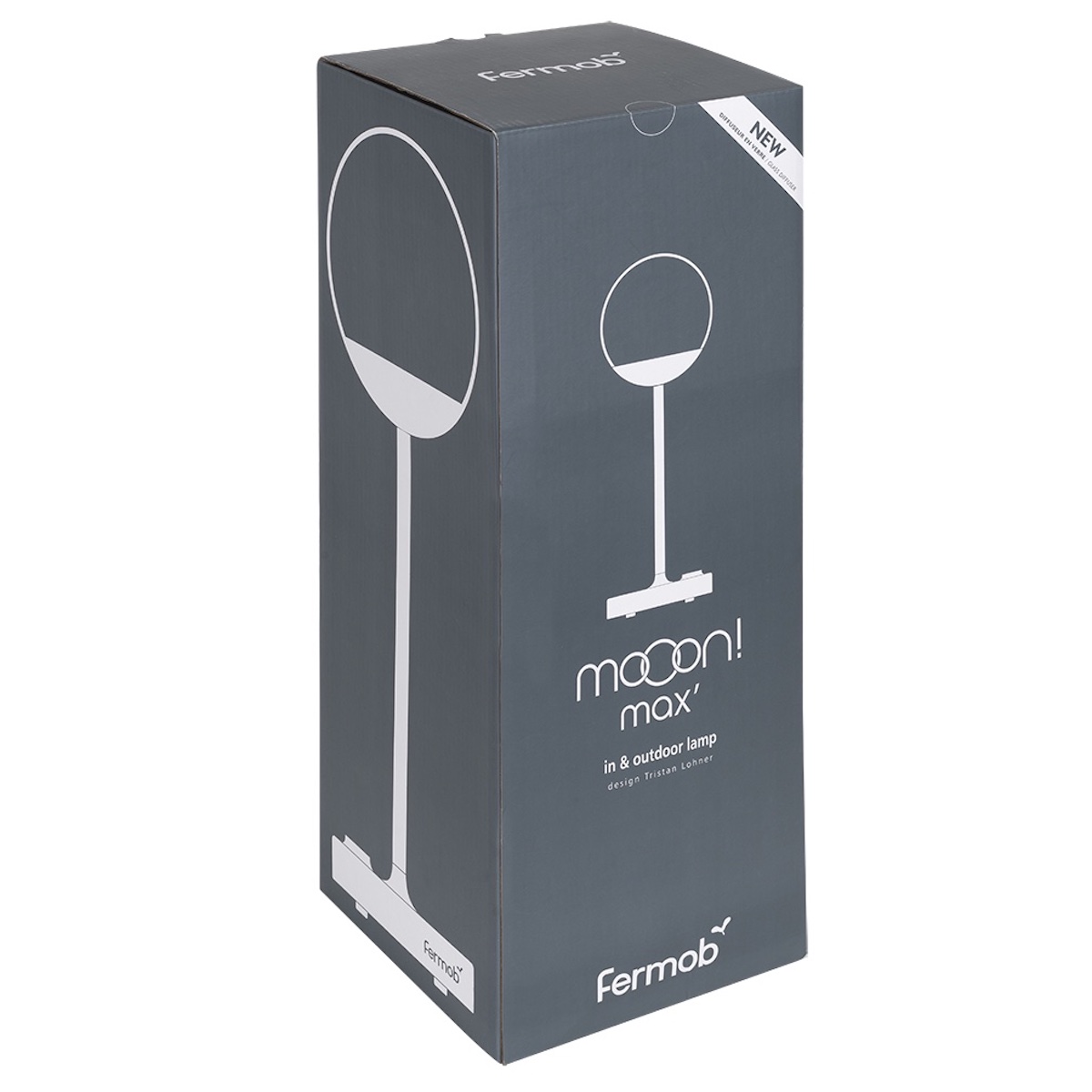Lampe H41 MAX MOOON Fermob cerise noir